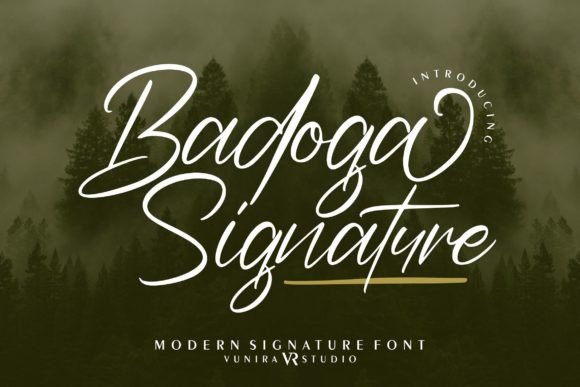 Badoga Signature: A Premium Script Font for Web Design