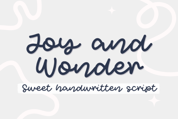 Joy and Wonder: A Handwritten Font for Authentic Branding