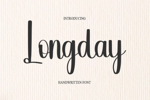 Longday Font: A Modern Handwritten Typeface for Branding