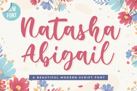 Natasha Abigail: A Playful Script Font for Editorial Design