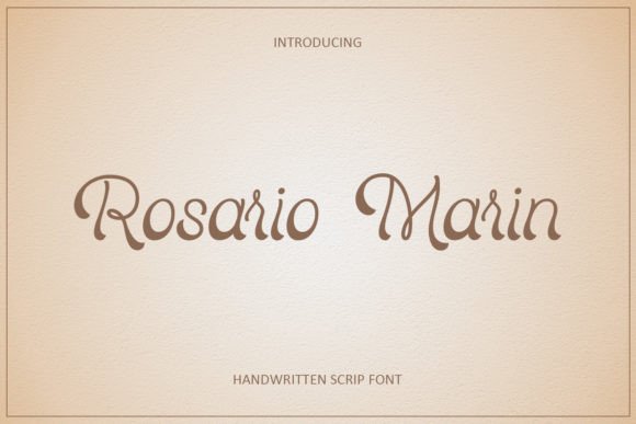 Rosario Marin: The Authentic Handwritten Font for Makers