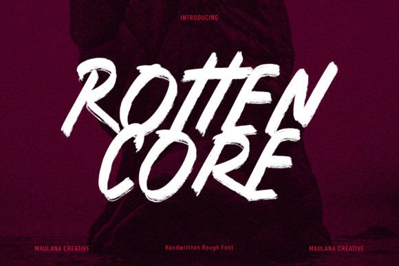 Rotten Core Review: A Versatile Slant Handwritten Typeface